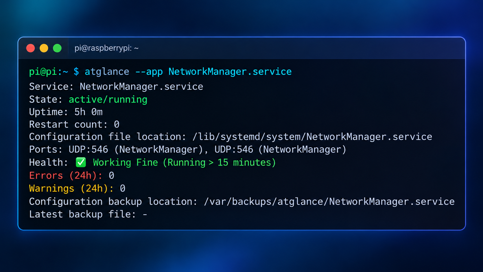 Inspect one service in depth